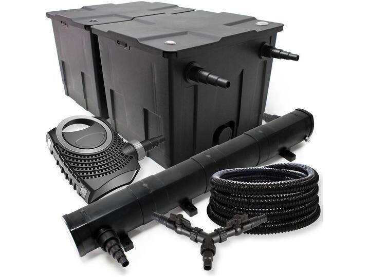 SunSun, Brunnen + Gartenteich, Filter Set 60000l Teich 72W Teichklärer NEO8000 70W Pumpe 25m Schlauch von Galaxus