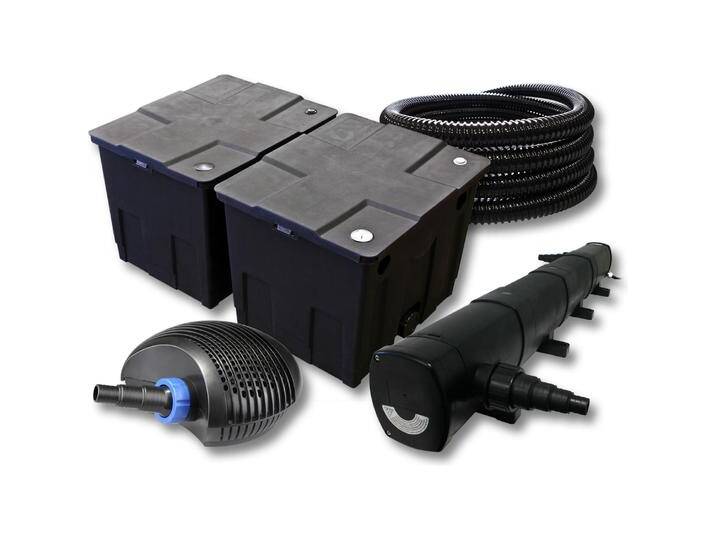 SunSun, Brunnen + Gartenteich, Filter Set 60000l Teich mit 72W Teichklärer,40W ECO Pumpe 25m Schlauch von Galaxus