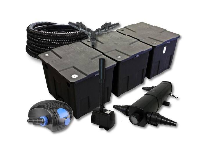 SunSun, Brunnen + Gartenteich, Filter Set 90000l Teich 18W Klärer,100W ECO Pumpe Schlauch Springbrunnen von Galaxus