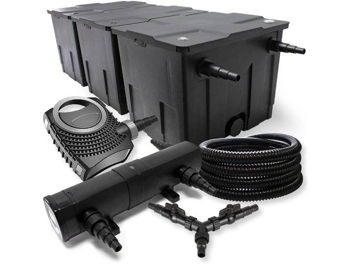 SunSun, Brunnen + Gartenteich, Filter Set 90000l Teich 24W Teichklärer NEO10000 80W Pumpe 25m Schlauch SunSun, Brunnen + Gartenteich, Filter Set 90000l Teich 24W Teichklärer NEO10000 80W Pumpe 25m Schlauch von Galaxus