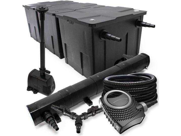 SunSun, Brunnen + Gartenteich, Filter Set 90000l Teich 72W Klärer NEO8000 Pumpe Schlauch Springbrunnen von Galaxus