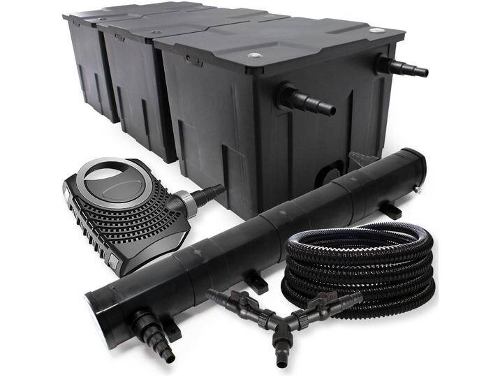 SunSun, Brunnen + Gartenteich, Filter Set 90000l Teich 72W Teichklärer NEO10000 80W Pumpe 25m Schlauch von Galaxus