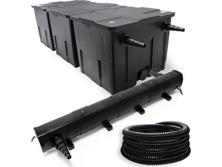 SunSun, Brunnen + Gartenteich, Set : 90000l Bio Teichfilter 72W UVC Teichklärer 5m Teichschlauch von Galaxus