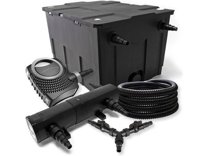 SunSun, Brunnen + Gartenteich, TeichFilter Set 60000l 18W Teichklärer NEO10000 80W Pumpe 25m Schlauch von Galaxus