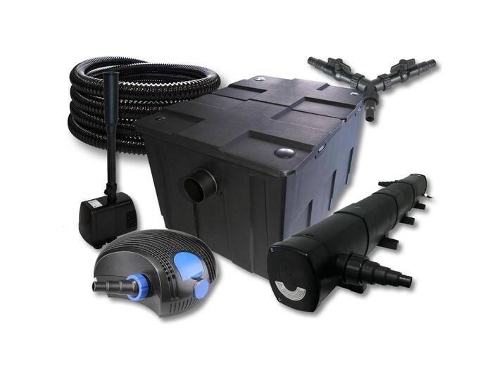 SunSun, Brunnen + Gartenteich, TeichFilter Set 60000l 72W Klärer,100W ECO Pumpe Schlauch Springbrunnen von Galaxus