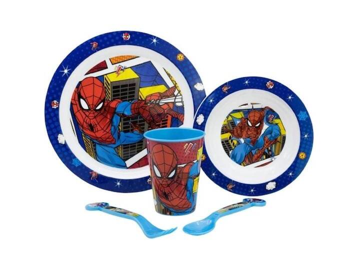 Tinisu, Kindergeschirr + Kinderbesteck, Spiderman Plastik Geschirr Set 5-Teile Kunststoffset für Kinder Tinisu, Kindergeschirr + Kinderbesteck, Spiderman Plastik Geschirr Set 5-Teile Kunststoffset für Kinder von Galaxus