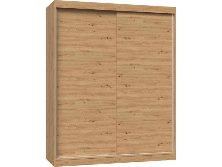 Topeshop, Kleiderschrank, IGA 160 ART B KPL Schlafzimmer-Schrank 7 Regale 2 Tür(en) Eiche Garderobe (160 x 61 x 200 cm) von Galaxus