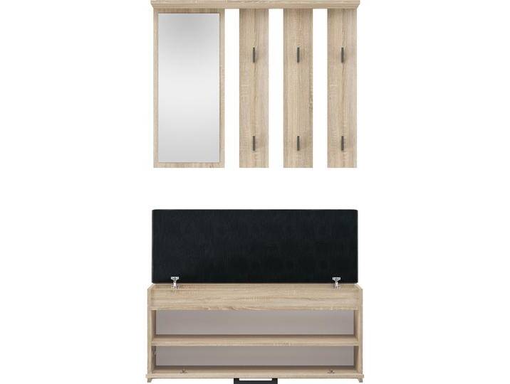 Topeshop, Vitrine + Buffetschrank, Kleiderschrank PARMA 100x35x180 cm eiche sonoma (100 x 35 x 180 cm) von Galaxus