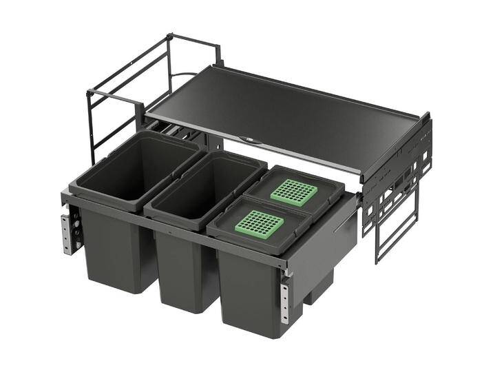 Vauth-Sagel VS ENVI Water Abfalltrennsystem KB 1000 mm 1 x 22/1 x 16/2 x 10 L lava, Abfalleimer Vauth-Sagel VS ENVI Water Abfalltrennsystem KB 1000 mm 1 x 22/1 x 16/2 x 10 L lava, Abfalleimer von Galaxus