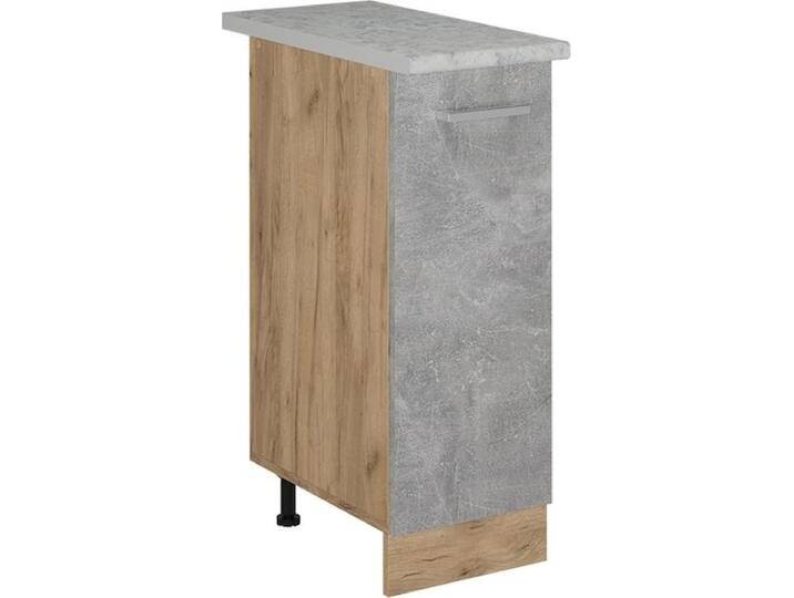 Vicco, Regal, Apothekerschrank R-Line, Beton/Goldkraft Eiche, 30 cm AP Marmor von Galaxus