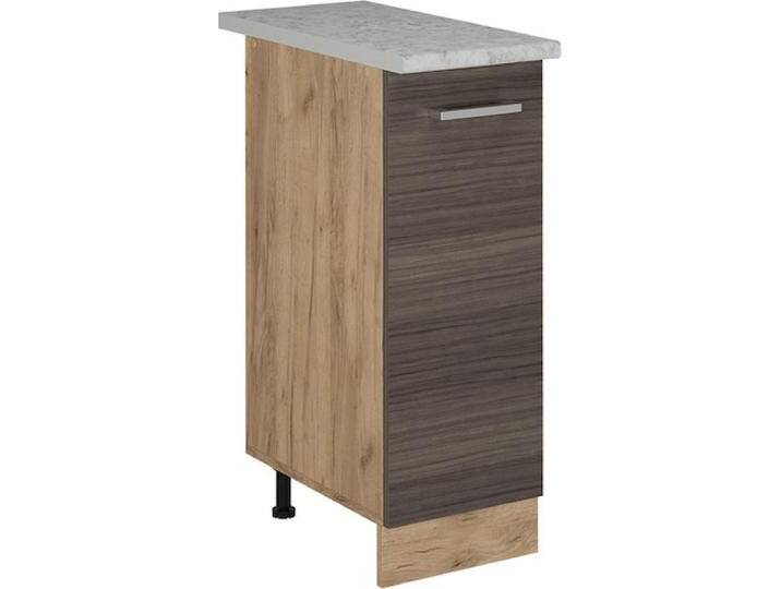 Vicco, Regal, Apothekerschrank R-Line, Edelgrau/Goldkraft Eiche, 30 cm AP Marmor von Galaxus