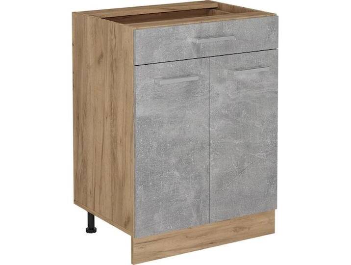 Vicco, Regal, Küchenunterschrank R-Line, Beton/Goldkraft Eiche, 60 cm mit Schublade, ohne Arbeitsplatte Vicco, Regal, Küchenunterschrank R-Line, Beton/Goldkraft Eiche, 60 cm mit Schublade, ohne Arbeitsplatte von Galaxus
