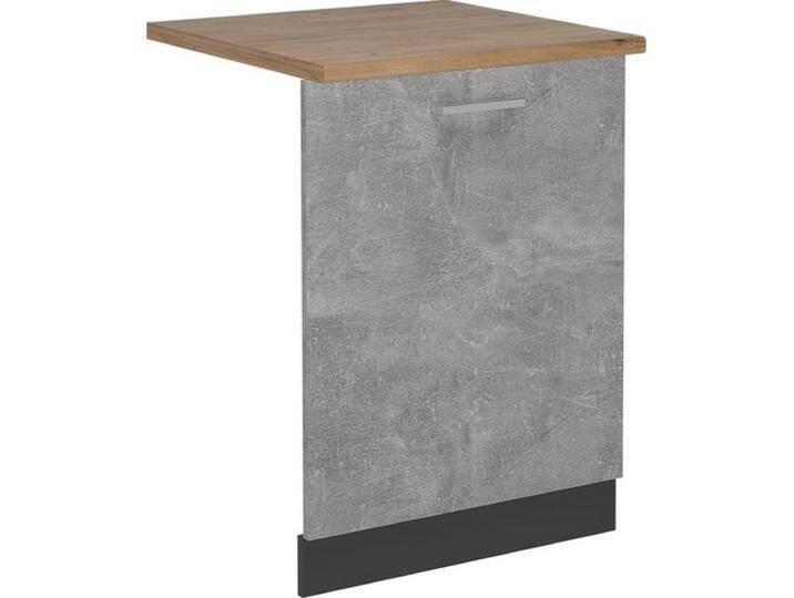 Vicco Geschirrspülblende R-Line, Beton/Anthrazit, 60 cm, AP Eiche, Geschirrspüler Zubehör, Grau von Galaxus