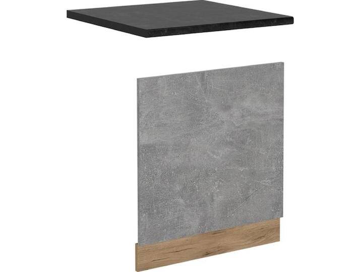 Vicco Geschirrspülblende R-Line, Beton/Goldkraft Eiche, 60 cm, AP Anthrazit, Geschirrspüler Zubehör, Grau von Galaxus