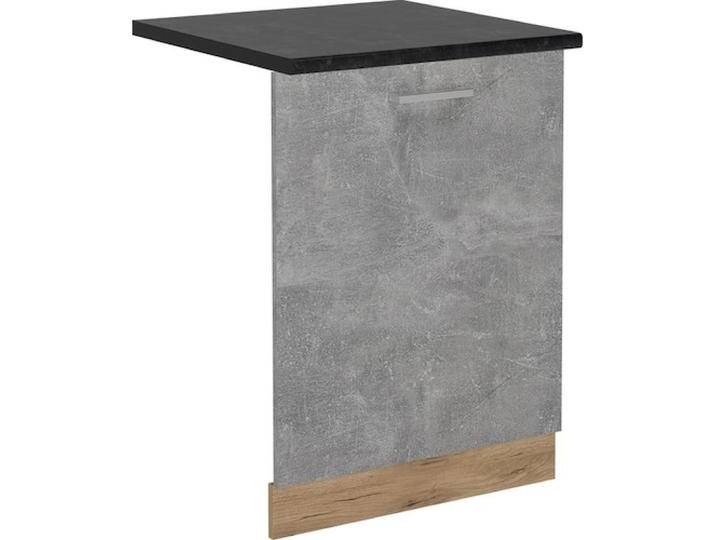 Vicco Geschirrspülblende R-Line, Beton/Goldkraft Eiche, 60 cm, AP Anthrazit, Geschirrspüler Zubehör, Grau von Galaxus