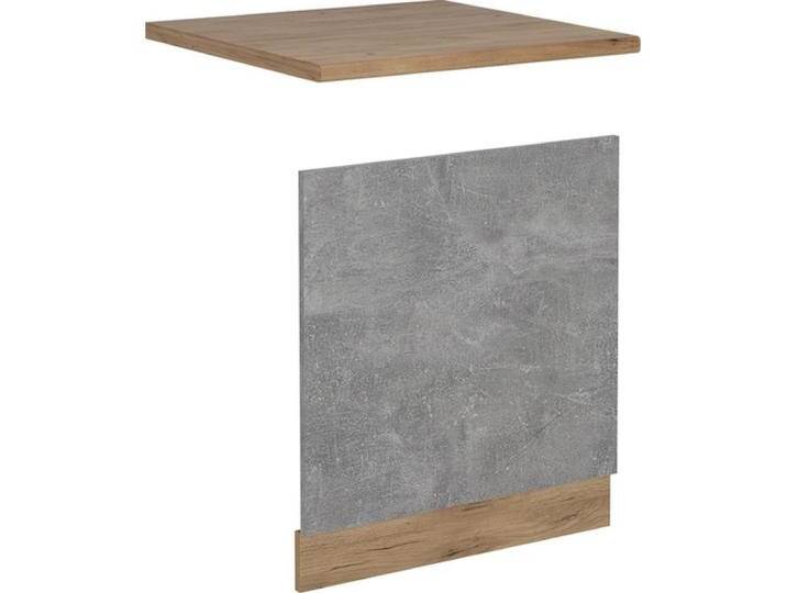 Vicco Geschirrspülblende R-Line, Beton/Goldkraft Eiche, 60 cm, AP Eiche, Geschirrspüler Zubehör, Braun von Galaxus