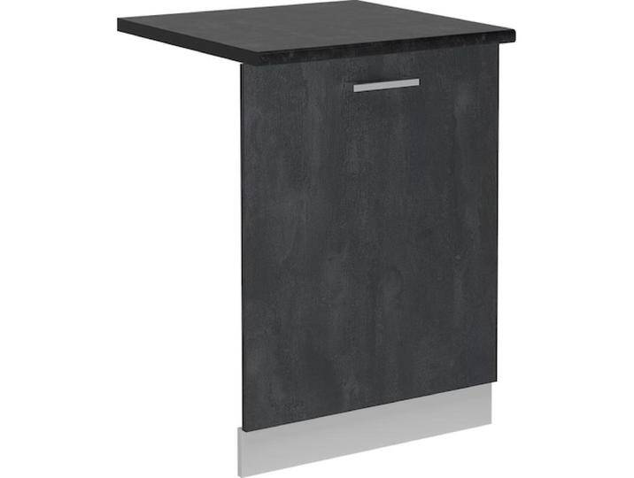 Vicco Geschirrspülblende R-Line, Schwarz Beton/Weiss, 60 cm, AP Anthrazit, Geschirrspüler Zubehör, Schwarz von Galaxus