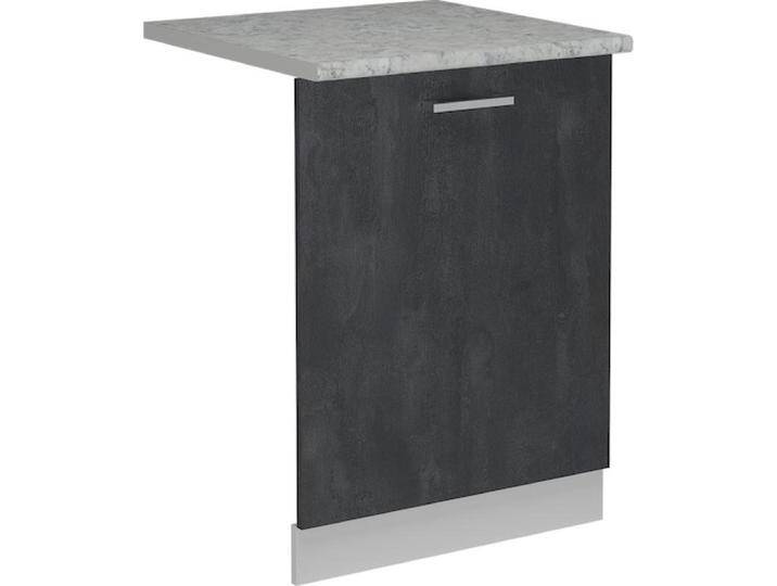 Vicco Geschirrspülblende R-Line, Schwarz Beton/Weiss, 60 cm, AP Marmor, Geschirrspüler Zubehör, Schwarz von Galaxus