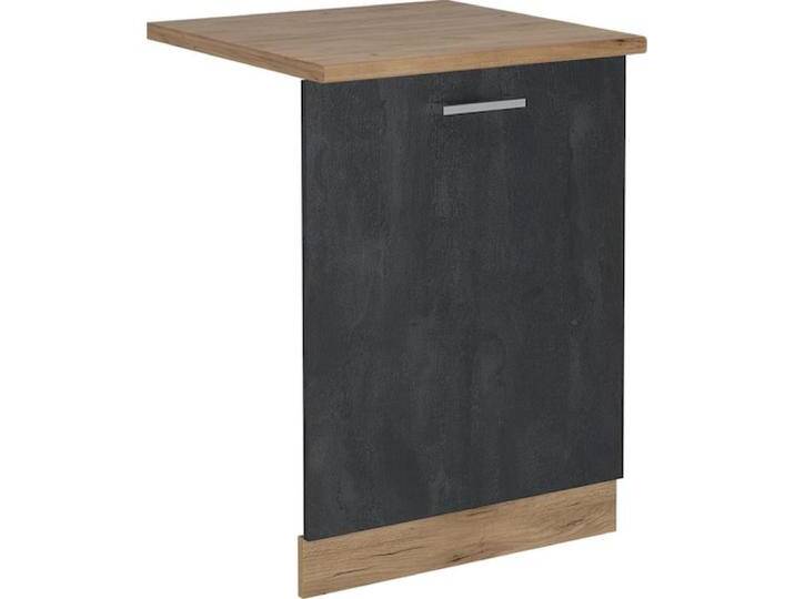 Vicco R-Line, Schwarz Beton/Goldkraft Eiche, 60 cm, AP Eiche, Geschirrspüler Zubehör, Schwarz von Galaxus
