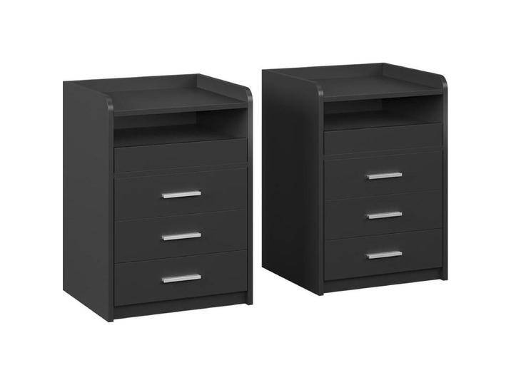 Vicco, Nachttisch, Nachttisch Edis, Anthrazit, 2er Set von Galaxus