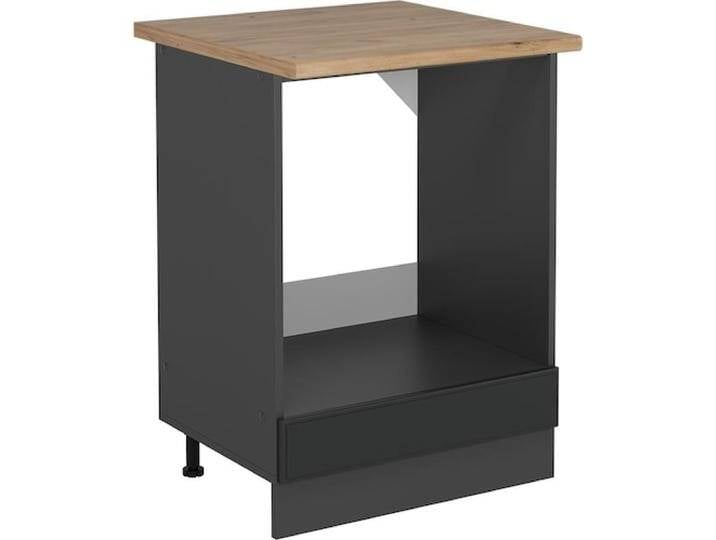 Vichy, Regal, Herdumbauschrank R-Line, Anthrazit Landhaus/Anthrazit, 60 cm, AP Eiche von Galaxus