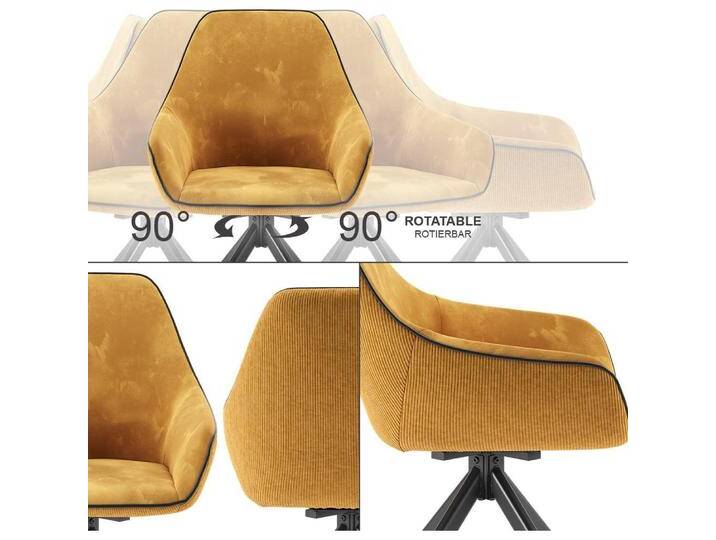 Vichy, Sessel, Loungesessel Eleganza, Gelb, 2er Set von Galaxus