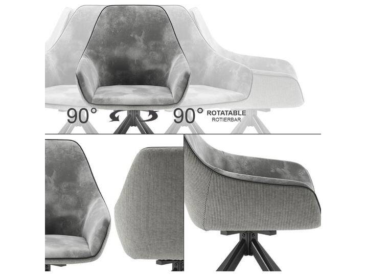 Vichy, Sessel, Loungesessel Eleganza, Grau, 2er Set von Galaxus
