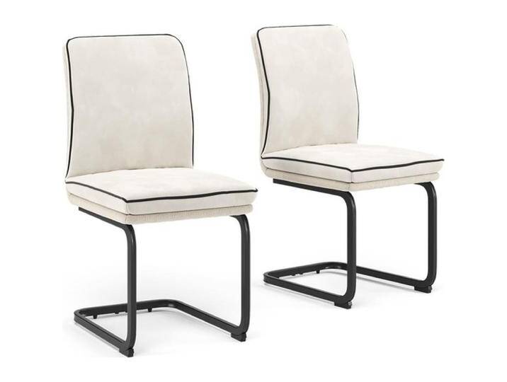 Vichy, Stühle, Freischwinger Eleganza, Beige, 2er Set von Galaxus