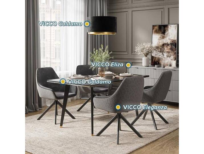 Vichy, Stühle, Loungesessel Eleganza, Anthrazit, 2er Set von Galaxus