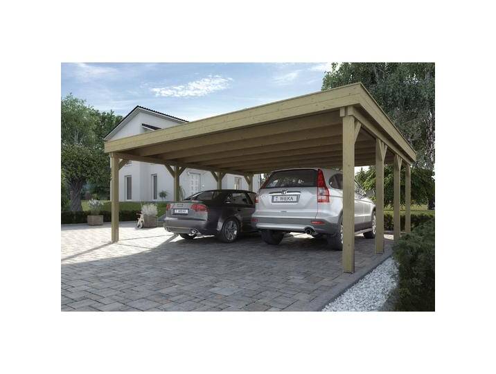 Weka Holzbau, Carport + Garage, Doppelcarport 609 Gr. 1 mit Trapezblech-Dach Weka Holzbau, Carport + Garage, Doppelcarport 609 Gr. 1 mit Trapezblech-Dach von Galaxus