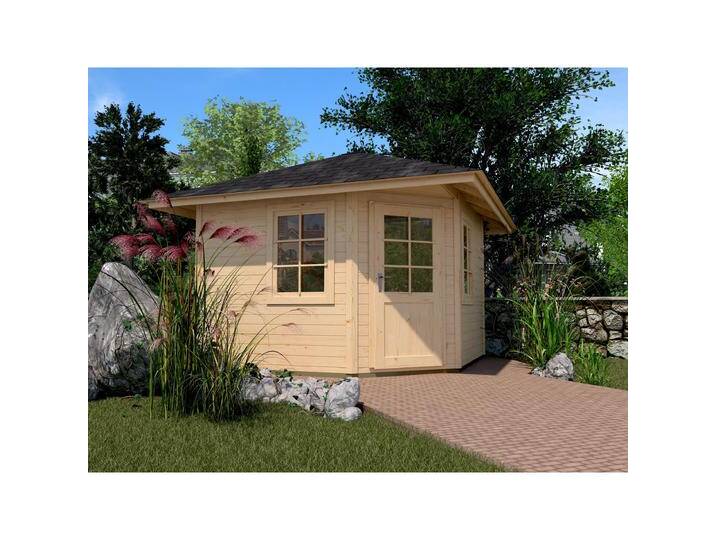 Weka Holzbau, Gartenhaus + Gartenschrank, 149 5-Eck Gr.1 von Galaxus