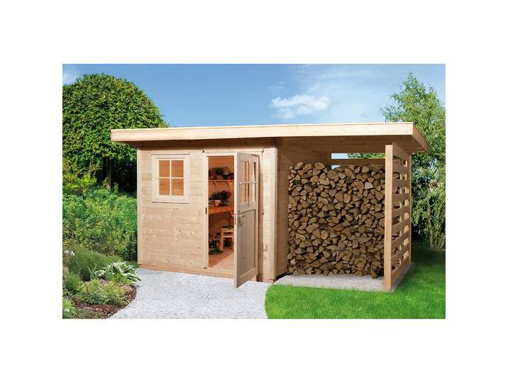 Weka Holzbau, Gartenhaus + Gartenschrank, 170A Gr.1 mit Fussboden und Holzlagerplatz Weka Holzbau, Gartenhaus + Gartenschrank, 170A Gr.1 mit Fussboden und Holzlagerplatz von Galaxus
