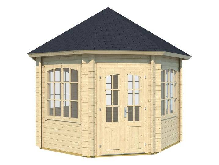 Weka Holzbau, Gartenhaus + Gartenschrank, Designhaus 412 Gr. 1 inkl. Fussboden von Galaxus