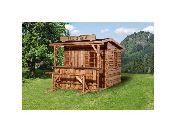 Weka Holzbau, Gartenhaus + Gartenschrank, Man Cave Rustikal mit individuellem Schriftzug von Galaxus