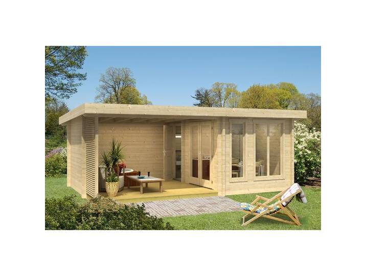 Weka Holzbau, Gartenhaus + Gartenschrank, Weekendhaus 441 von Galaxus