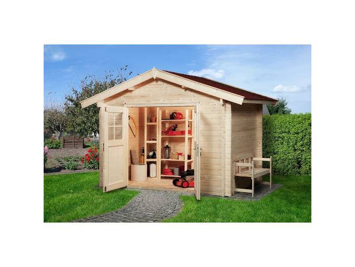 Weka Holzbau, Gartenhaus + Gartenschrank, mit Fussboden 300 x 250 cm Weka Holzbau, Gartenhaus + Gartenschrank, mit Fussboden 300 x 250 cm von Galaxus