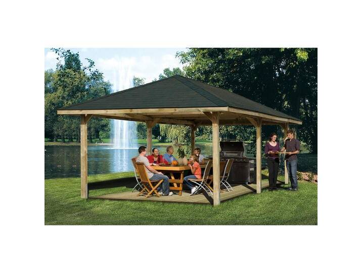 Weka Holzbau, Pavillon, Gartenoase 651 B Gr.3 (433 cm, 778 cm) von Galaxus