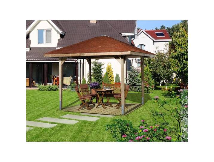 Weka Holzbau, Pavillon, Gartenoase 651 Gr.3 (380 cm, 380 cm) von Galaxus