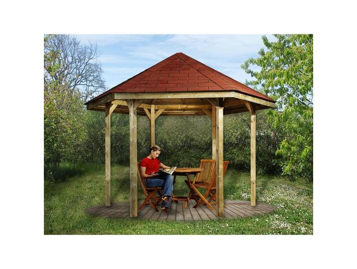 Weka Holzbau, Pavillon, Pavillon 656 Gr.1 (376 cm, 326 cm) von Galaxus