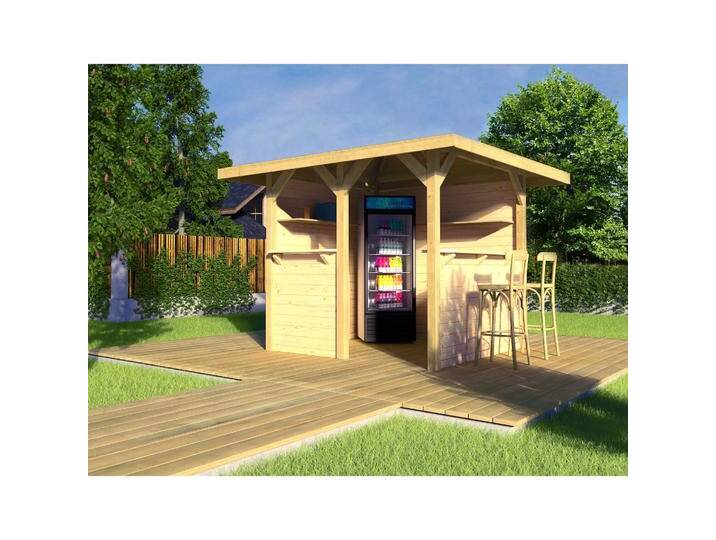 Weka Holzbau, Pavillon, Pavillon Man Cave Freizeithütte mit Flachdach (262 cm, 262 cm) von Galaxus