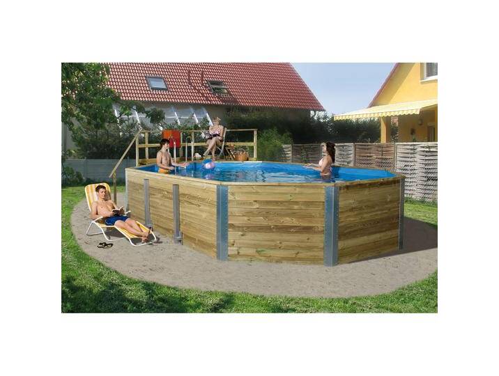 Weka Holzbau, Pool, Massivholzpool (850 x 376 x 116 cm) von Galaxus