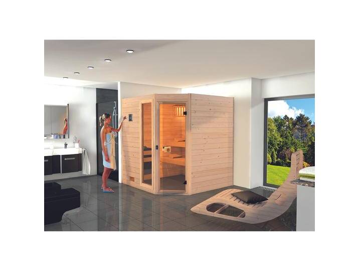 Weka Holzbau, Sauna, Massivholzsauna VALIDA Eck 1.8 GTF ohne Ofen (Ohne Ofen) von Galaxus