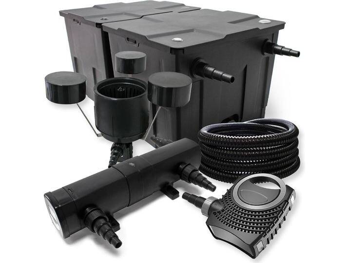 Wiltec, Brunnen + Gartenteich, Filter Set Bio Teichfilter 60000l 36W UVC Teichklärer Pumpe Schlauch Skimmer 056 von Galaxus