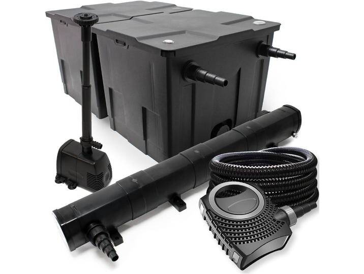 Wiltec, Brunnen + Gartenteich, Filter Set Bio Teichfilter 60000l 72W UV Klärer Pumpe Schlauch Springbrunnen 072 von Galaxus