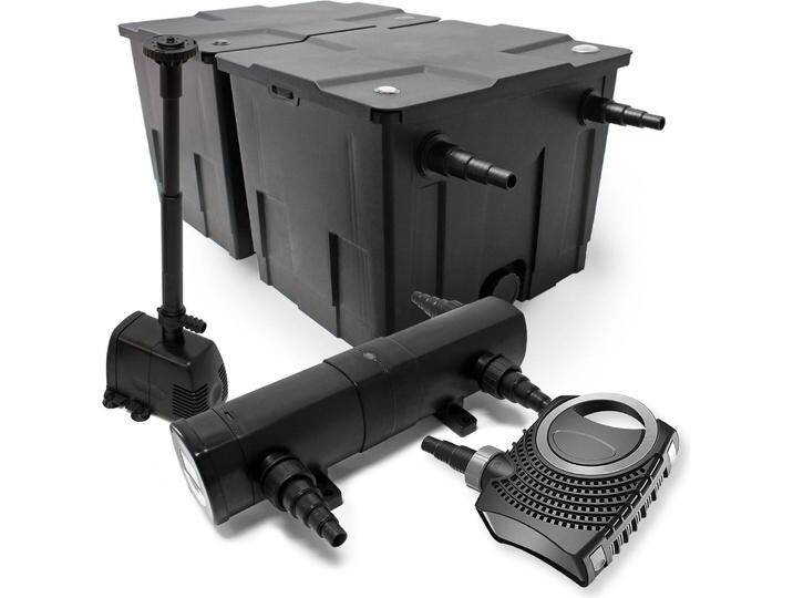 Wiltec, Brunnen + Gartenteich, Set: Teichfilter 60000l 18W UVC Klärer 80W Pumpe Springbrunnen 431 von Galaxus