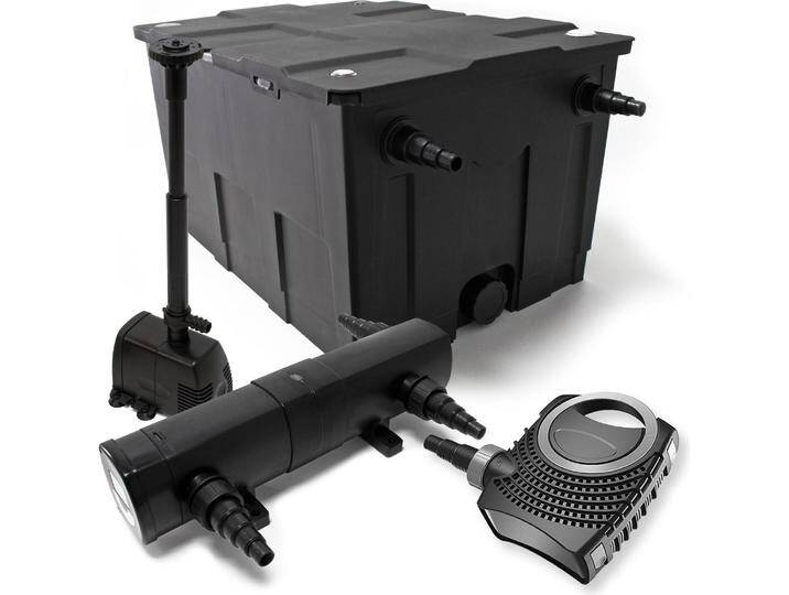 Wiltec, Brunnen + Gartenteich, Set: Teichfilter 60000l Eco 80W Pumpe 36W UVC Klärer Springbrunnen 593 von Galaxus