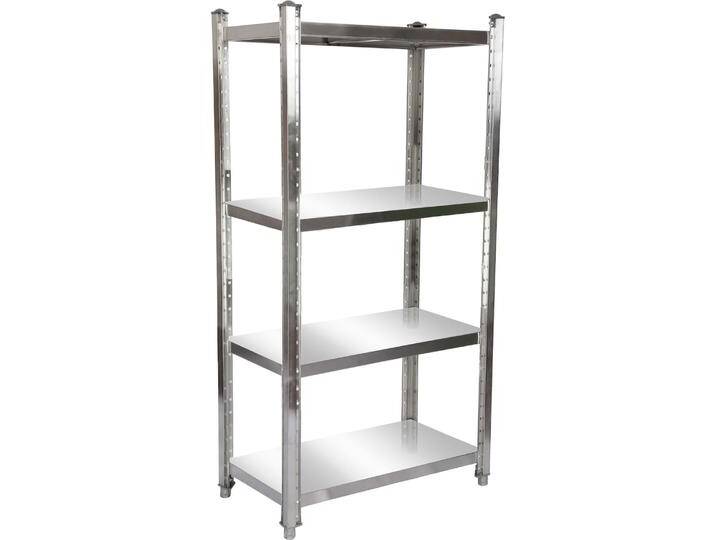 Wiltec, Regal, Edelstahlregal 90x50x155 cm 4 Böden Gastronomie Küchenregal Lager von Galaxus