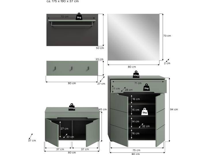 Xonox Home, Garderobe + Kleiderhaken, Canu von Galaxus