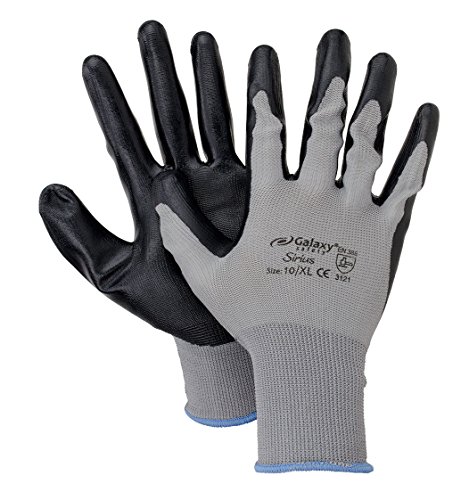 Galaxy Safety 201 07 Handschuhe Nitril schwarz und grau 7/Small von Galaxy Safety