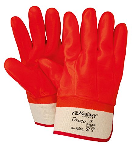 Galaxy Safety 208 10 Handschuhe PVC orange 10/XL von Galaxy Safety